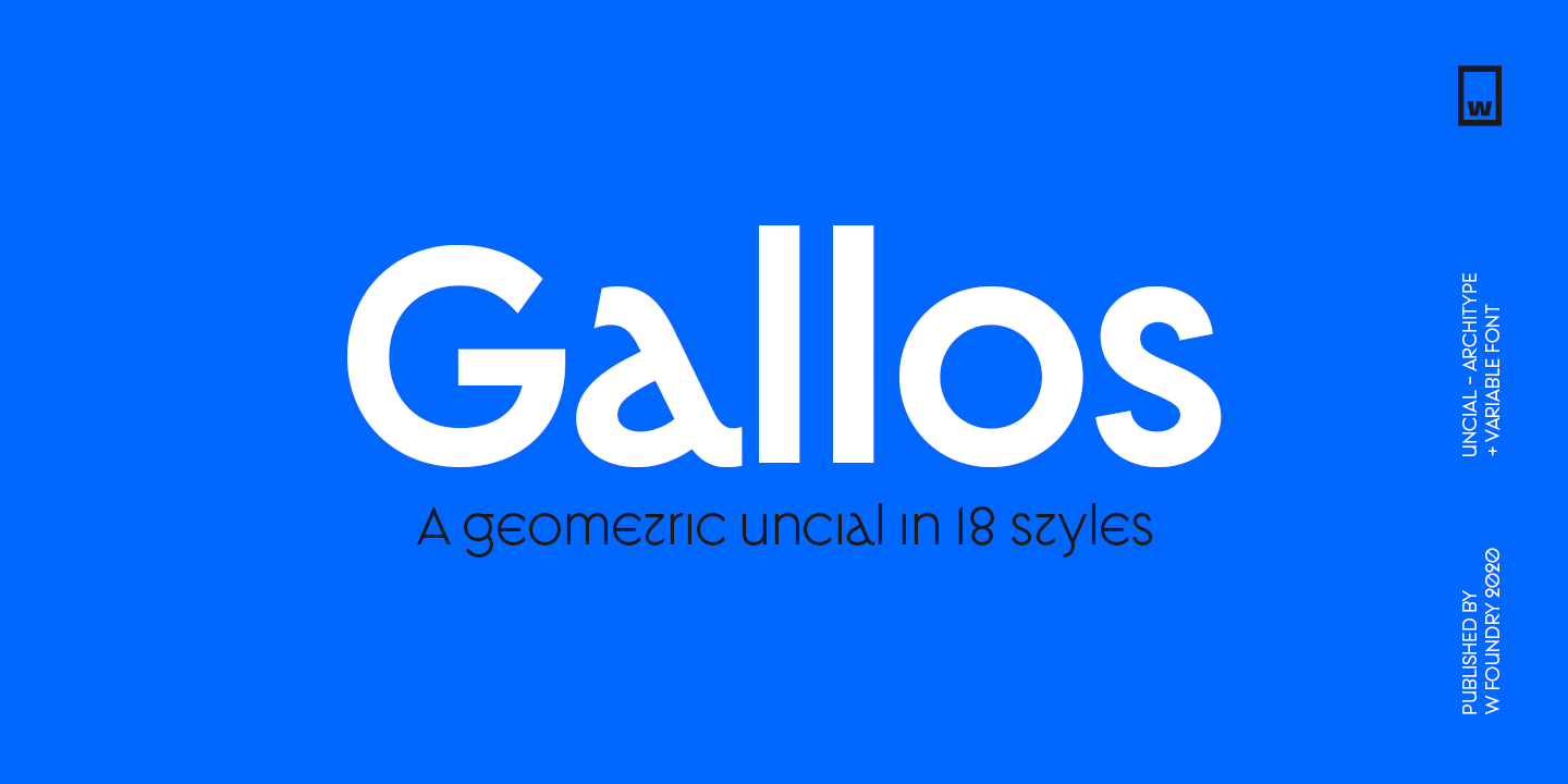 Przykładowa czcionka Gallos #1